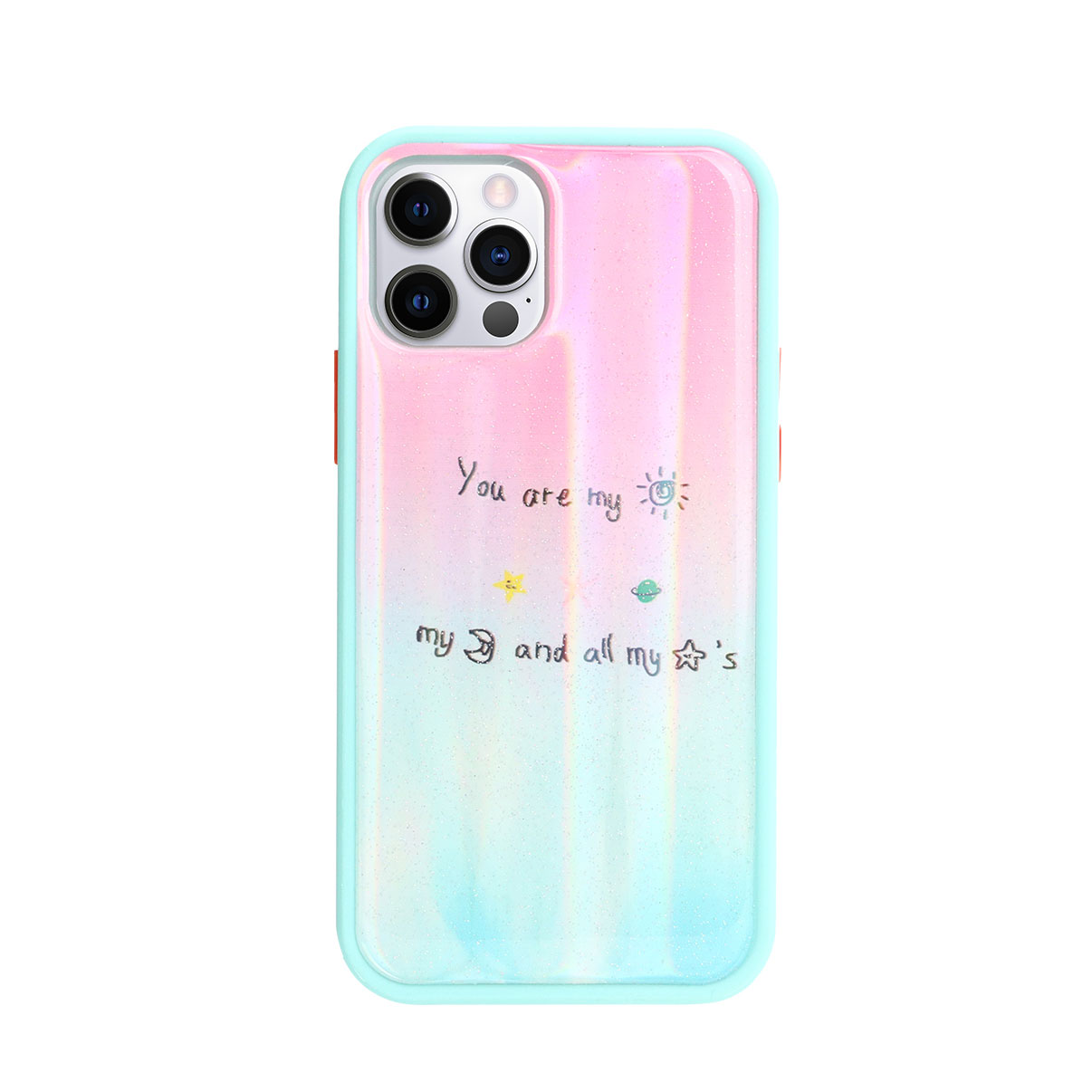 Shiny Glossy Design Armor Hybrid Protective Case for iPHONE 12 / 12 Pro 6.1 (You Are My Sunshine)